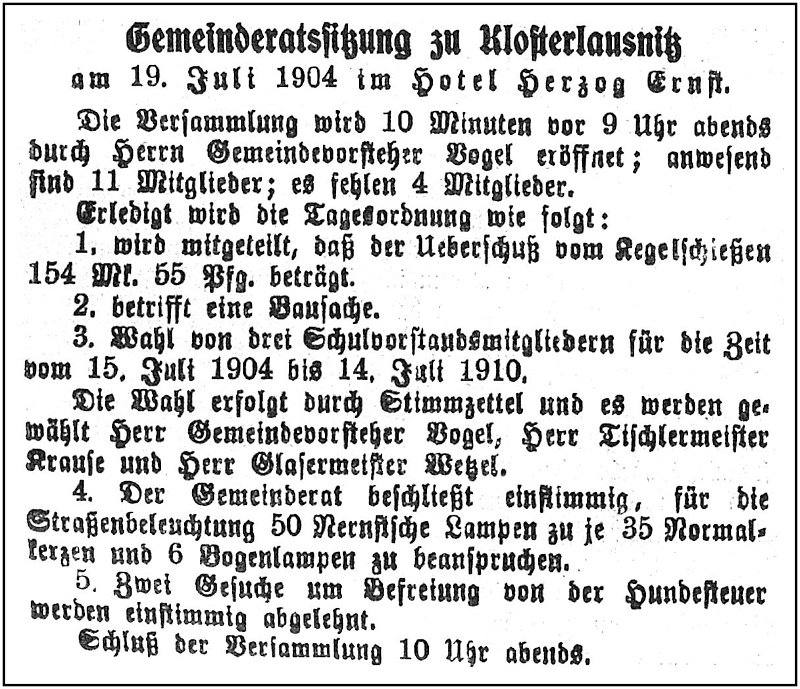 1904-07-19 Kl Gemeinderatssitzung